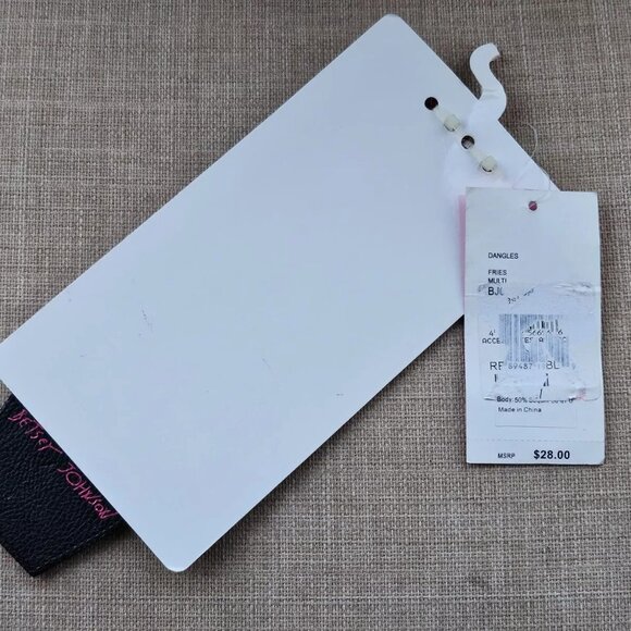 Betsey Johnson Keychain Sequin Fries Charms Keys Holder Key Chain Keyrings NWT - Picture 10 of 10